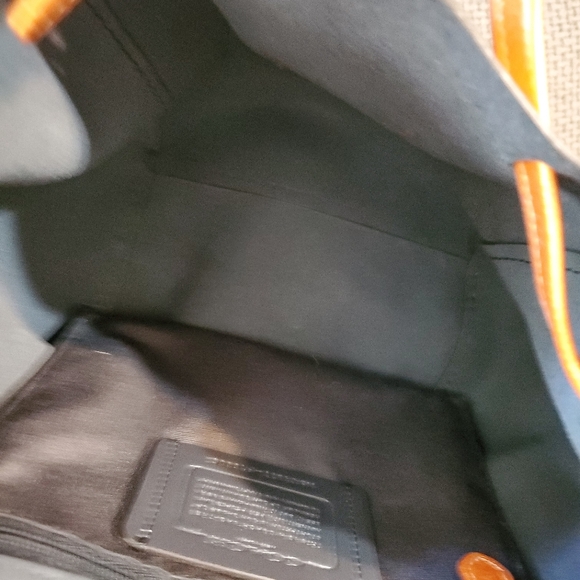 Coach Derby Metallic Tangerine Pebbled Coated Leather Backpack - Picture 10 of 10